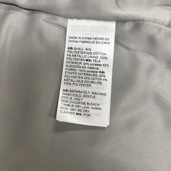 NWT Chico’s Utility Metallic Long Sleeve Jacket - Glistening Gray - Picture 5 of 5